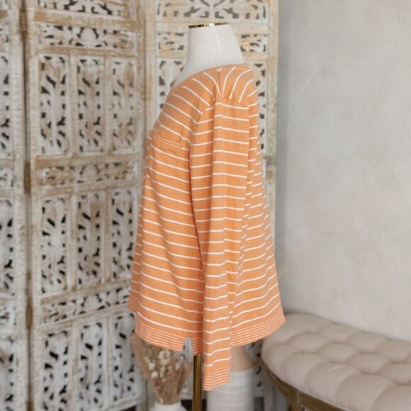 Women’s Talbots Orange and White Long Sleeve Top size L - Picture 6 of 12